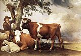 Paulus Potter Canvas Paintings - Young Bull